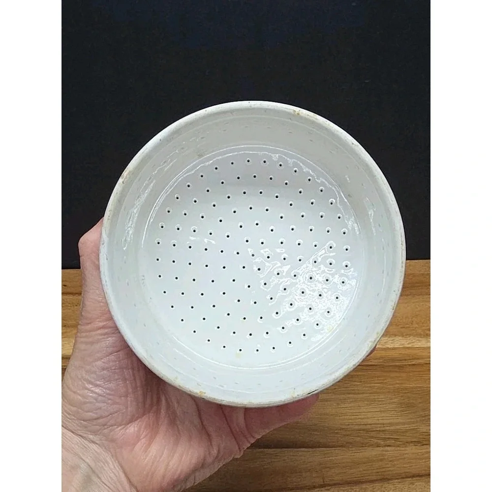 Vtg Coors USA 3 B-5Porcelain Buchner Funnel White Glazed Filter Strainer EUC